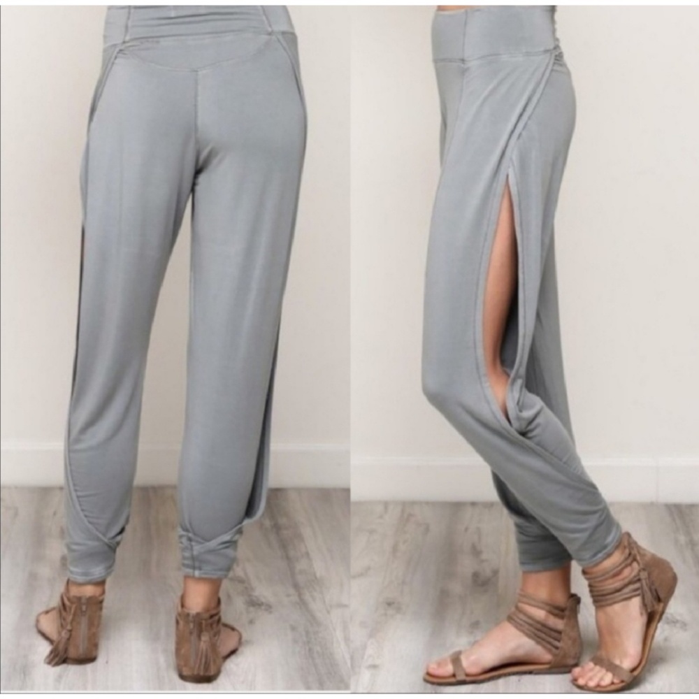 Gray Harem style jogger/lounge pants sz S - Picture 2 of 3